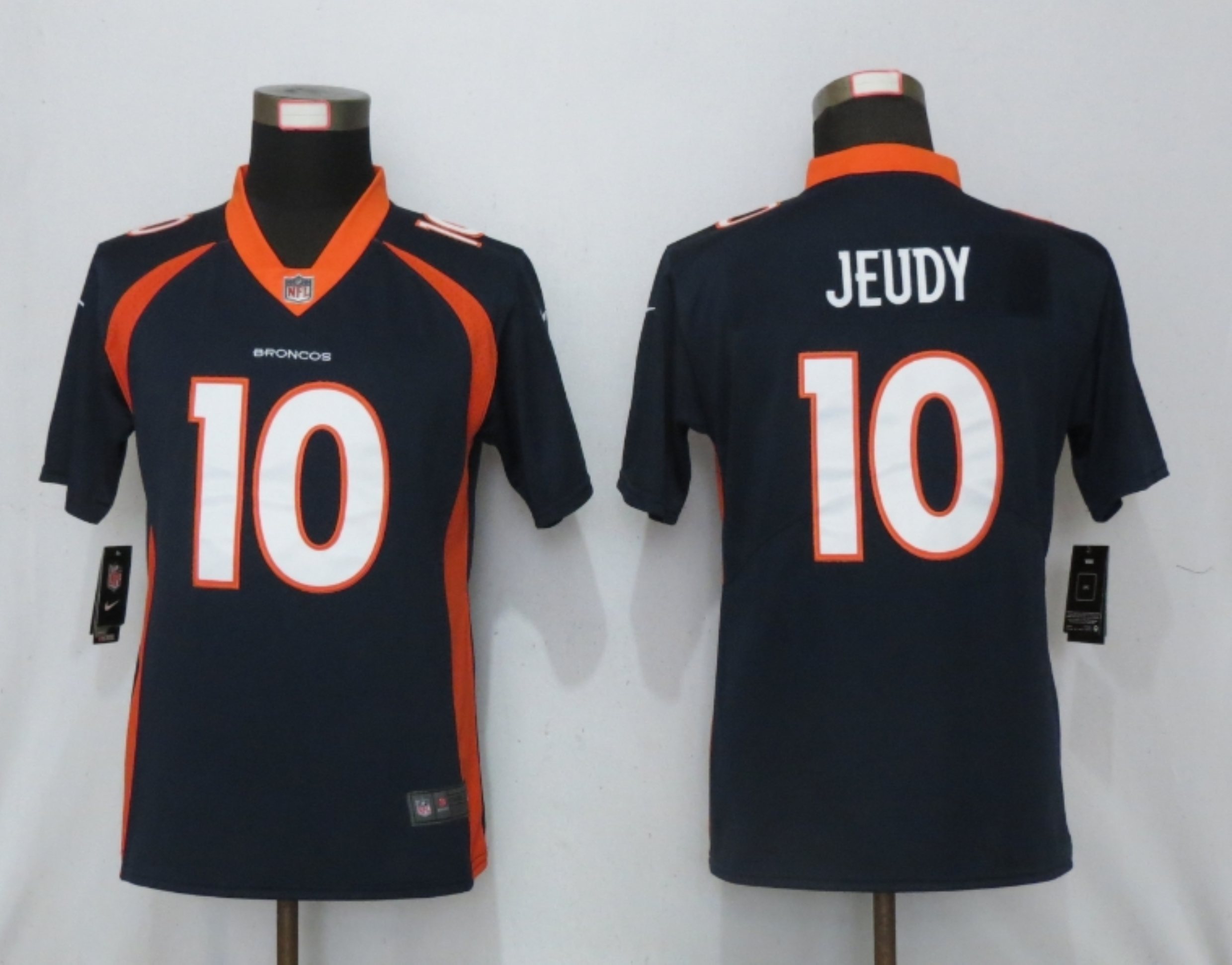 Women NEW Nike Denver Broncos #10 Jeudy Nike Blue Alternate Vapor Elite Playe